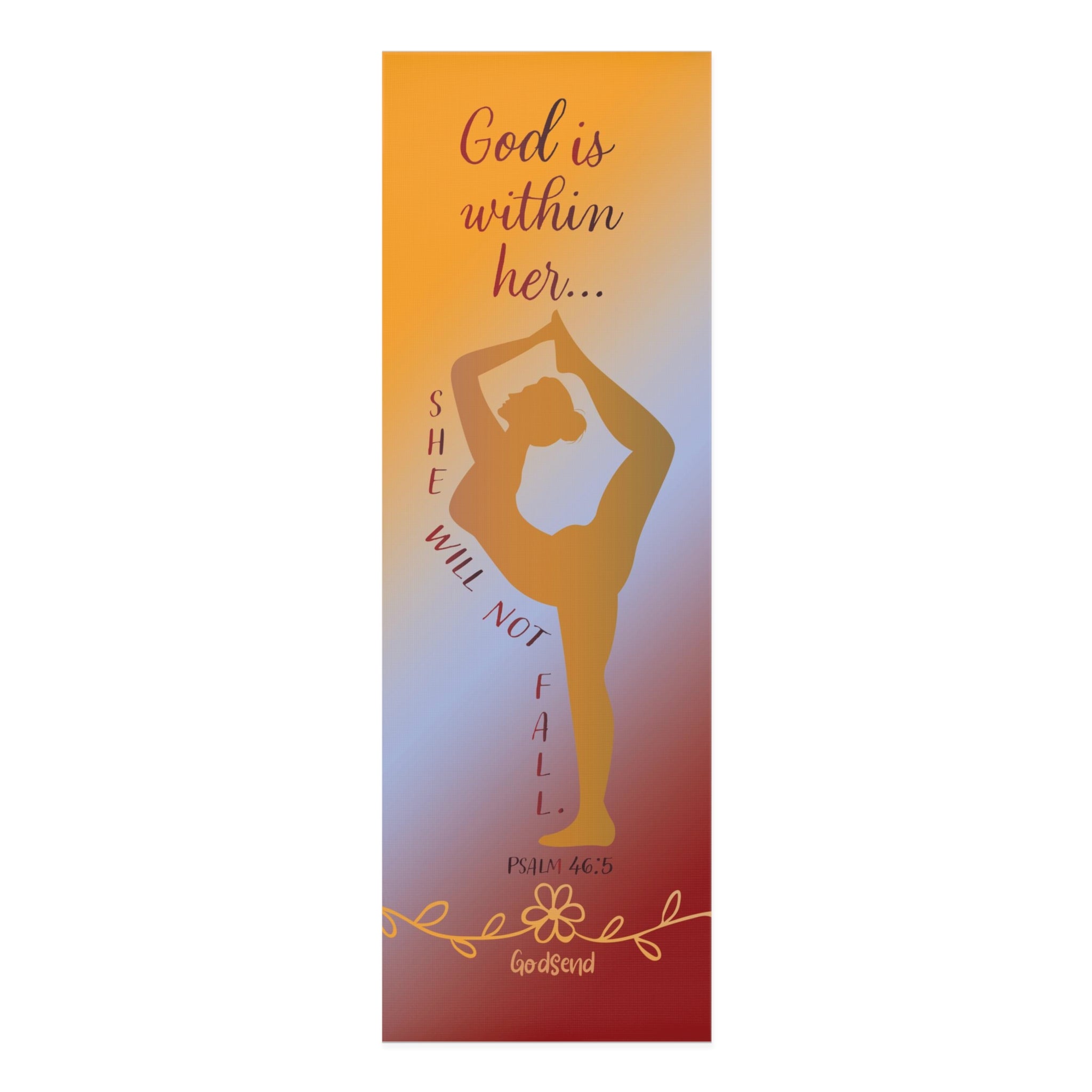 God Is Within Her, She Will Not Fall — Christian Yoga Mat