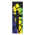 Faith-Inspired Stained Glass Cross — Christian Yoga Mat