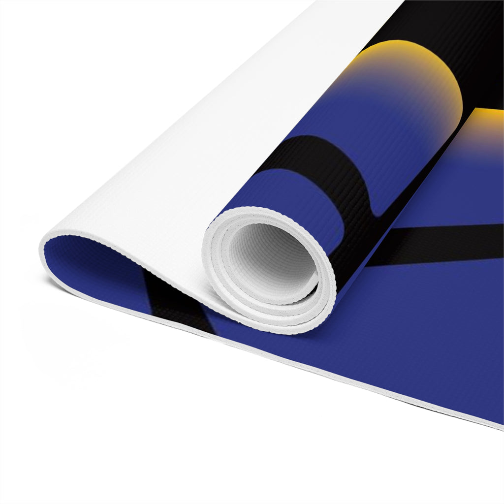 Faith-Inspired Stained Glass Cross — Christian Yoga Mat